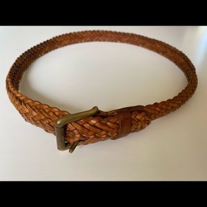 Ralph Lauren braided leather belt - brown